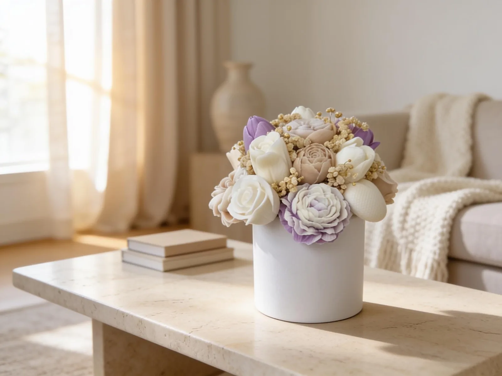 Wachsblumenstrauß – handgemachte Blumendeko & Geschenkidee | Serenity Bloom – Bild 9