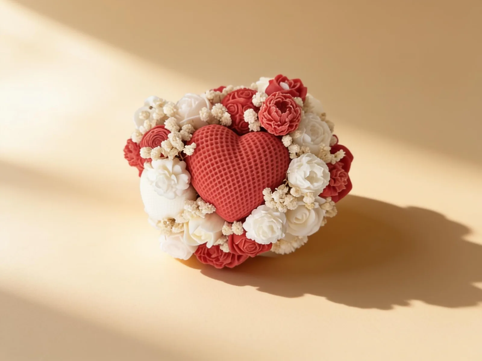 Wachsblumenstrauß mit Herzen – handgemachte Blumendeko & Geschenkidee | Love Bloom – Bild 5