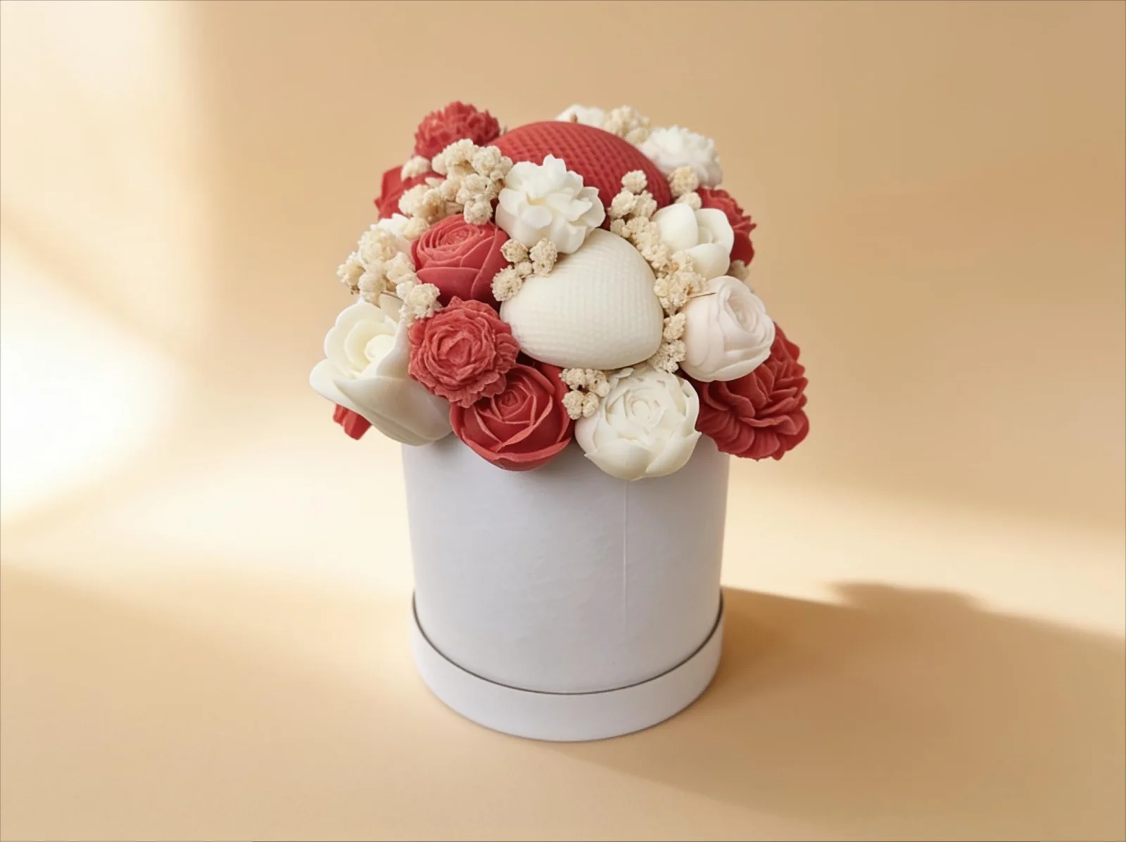 Wachsblumenstrauß mit Herzen – handgemachte Blumendeko & Geschenkidee | Love Bloom – Bild 8