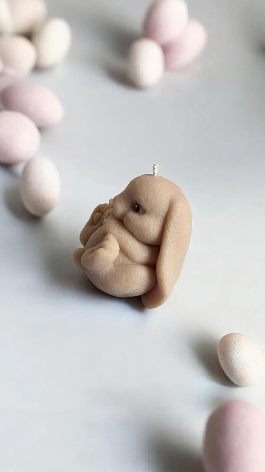 Hasenkerze aus Rapswachs – süße Deko Kerze | handgemacht & vegan | Geschenk für Frauen – Bild 2
