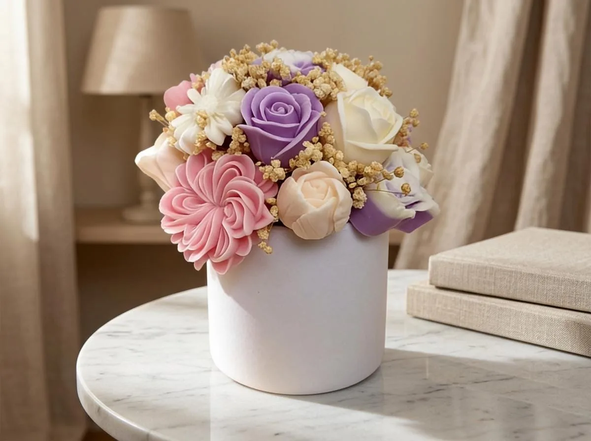 Wachsblumenstrauß – handgemachte Blumendeko & Geschenkidee | Aurora Bloom