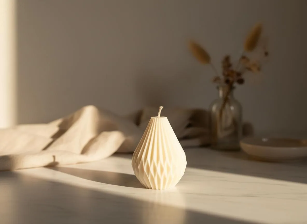 Tropfenkerze aus Rapswachs – moderne Deko Kerze | handgemacht & vegan | Geschenk für Frauen – Bild 4