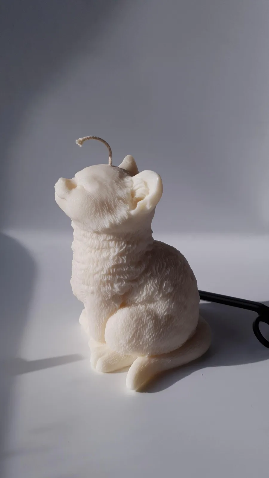Katzenkerze aus Rapswachs – große Deko Kerze | handgemacht & vegan | Geschenk für Katzenliebhaber – Bild 10