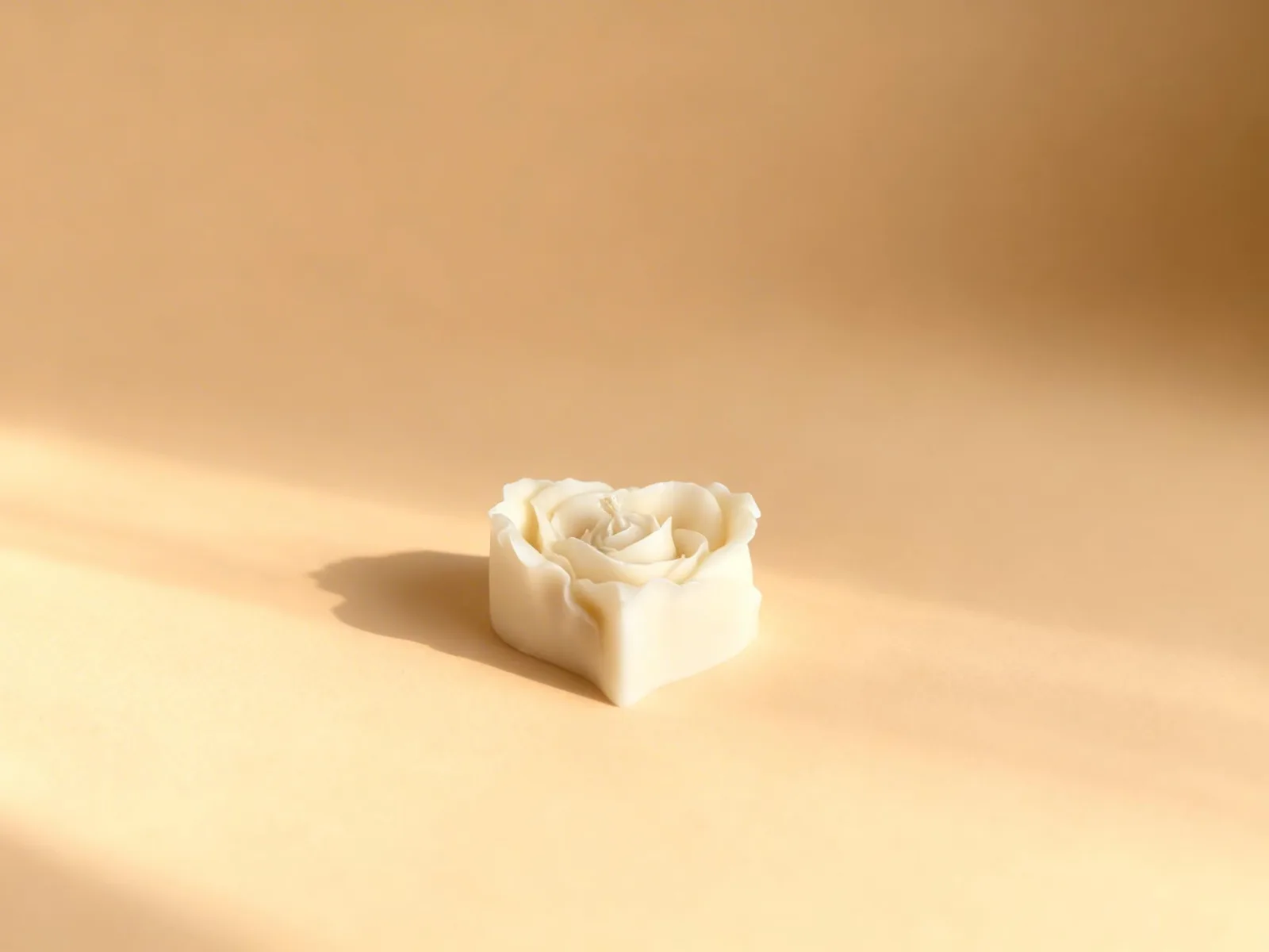 Herzkerze mit Rose aus Rapswachs – romantische Deko Kerze | handgemacht & vegan | Geschenk für Frauen – Bild 2