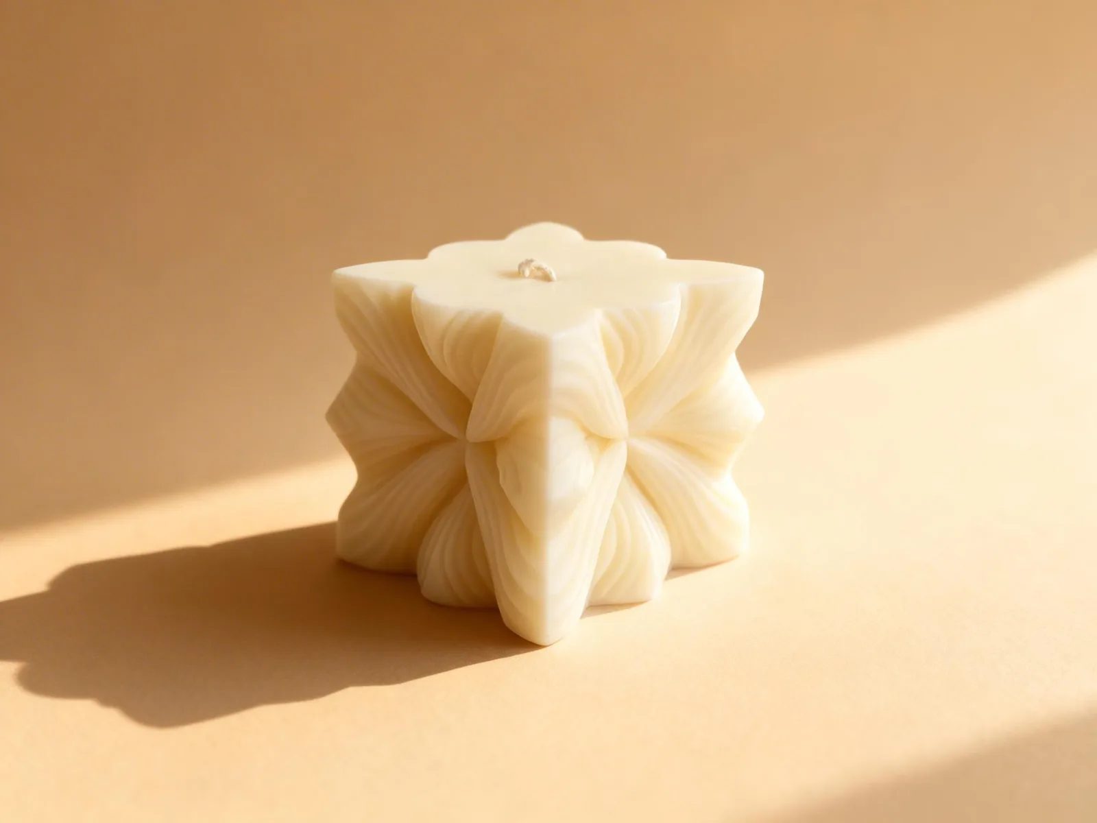 Skulpturkerze aus Rapswachs – moderne Deko Kerze | handgemacht & vegan | Geschenk für Frauen – Bild 7