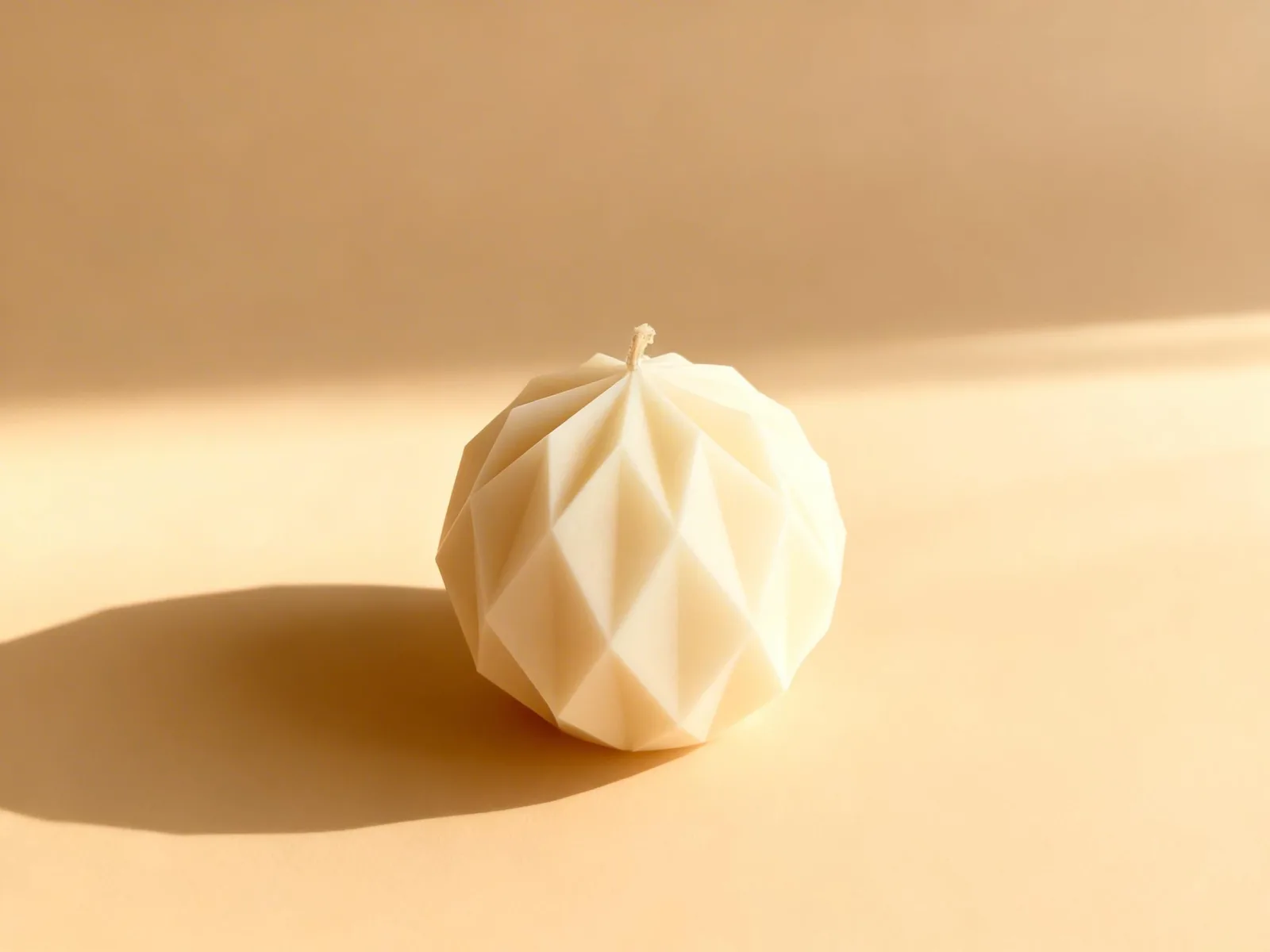 Geometrische Rapswachskerze – moderne Deko Kerze | handgemacht & vegan | Geschenk für Frauen
