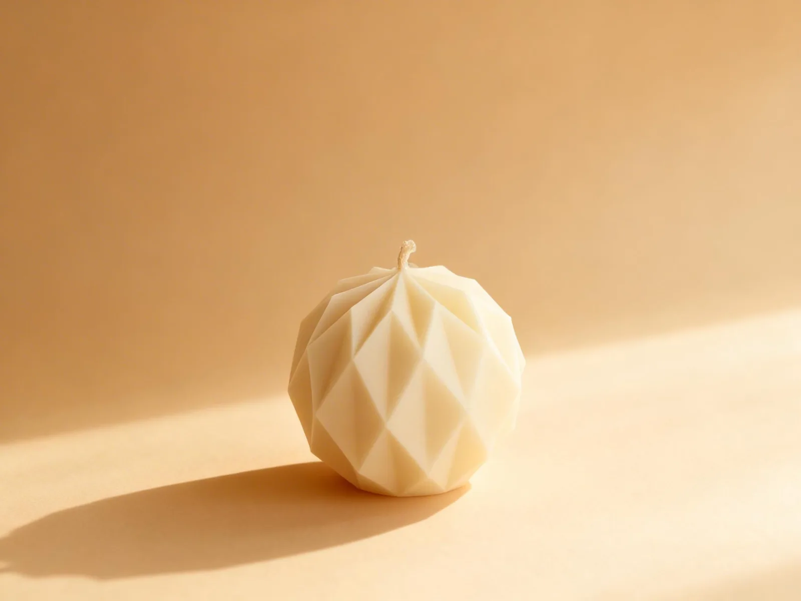 Geometrische Rapswachskerze – moderne Deko Kerze | handgemacht & vegan | Geschenk für Frauen – Bild 4