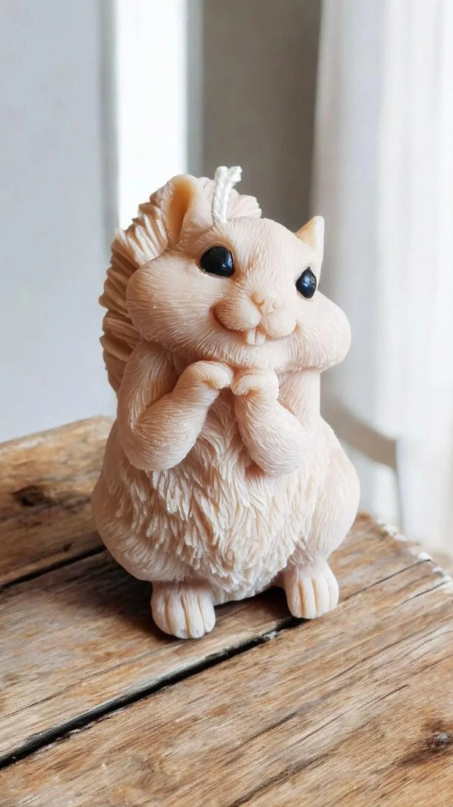 Eichhörnchen-Kerze aus Rapswachs – handgemachte Deko & Geschenkidee – Bild 8