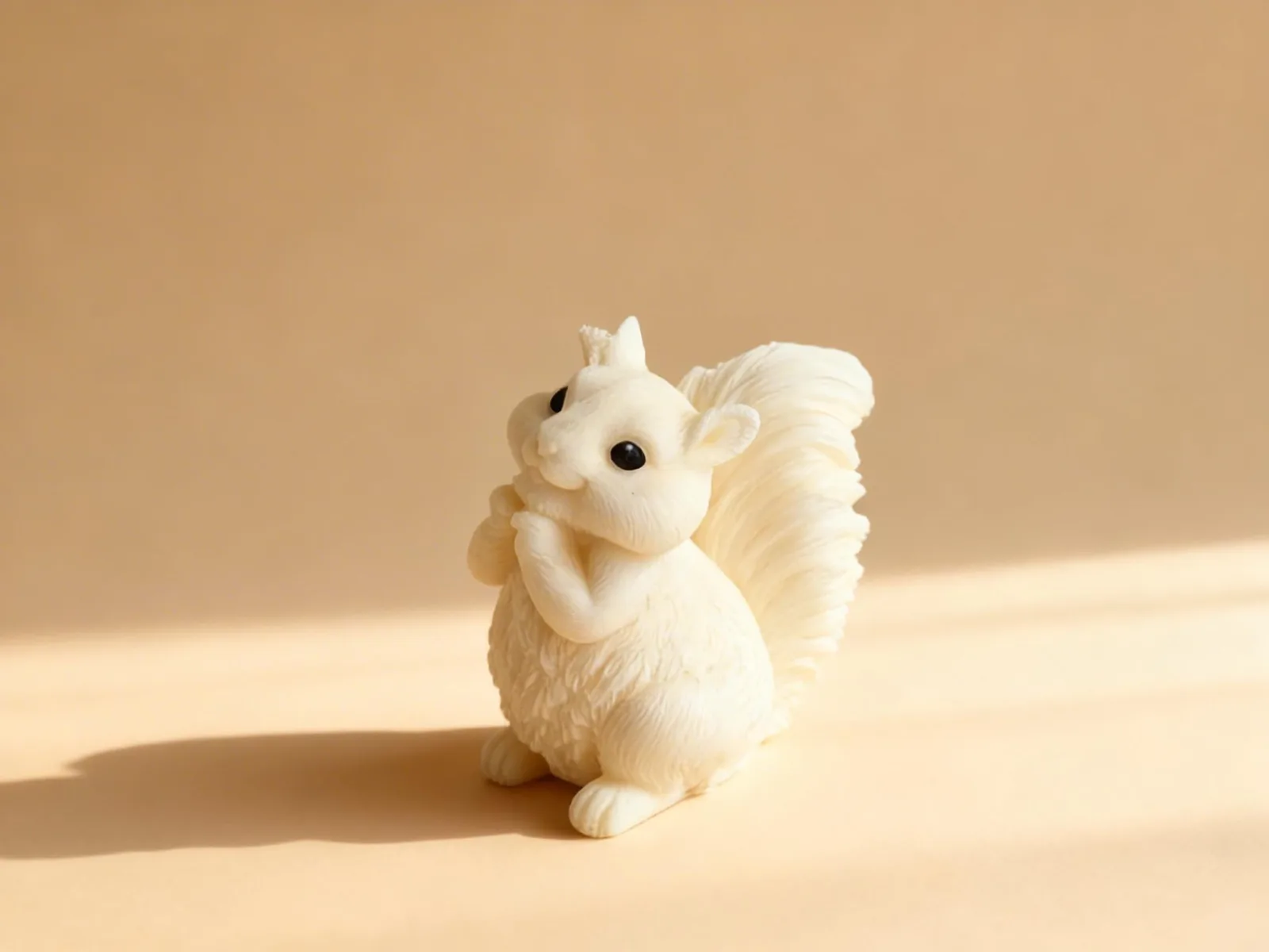 Eichhörnchen-Kerze aus Rapswachs – handgemachte Deko & Geschenkidee
