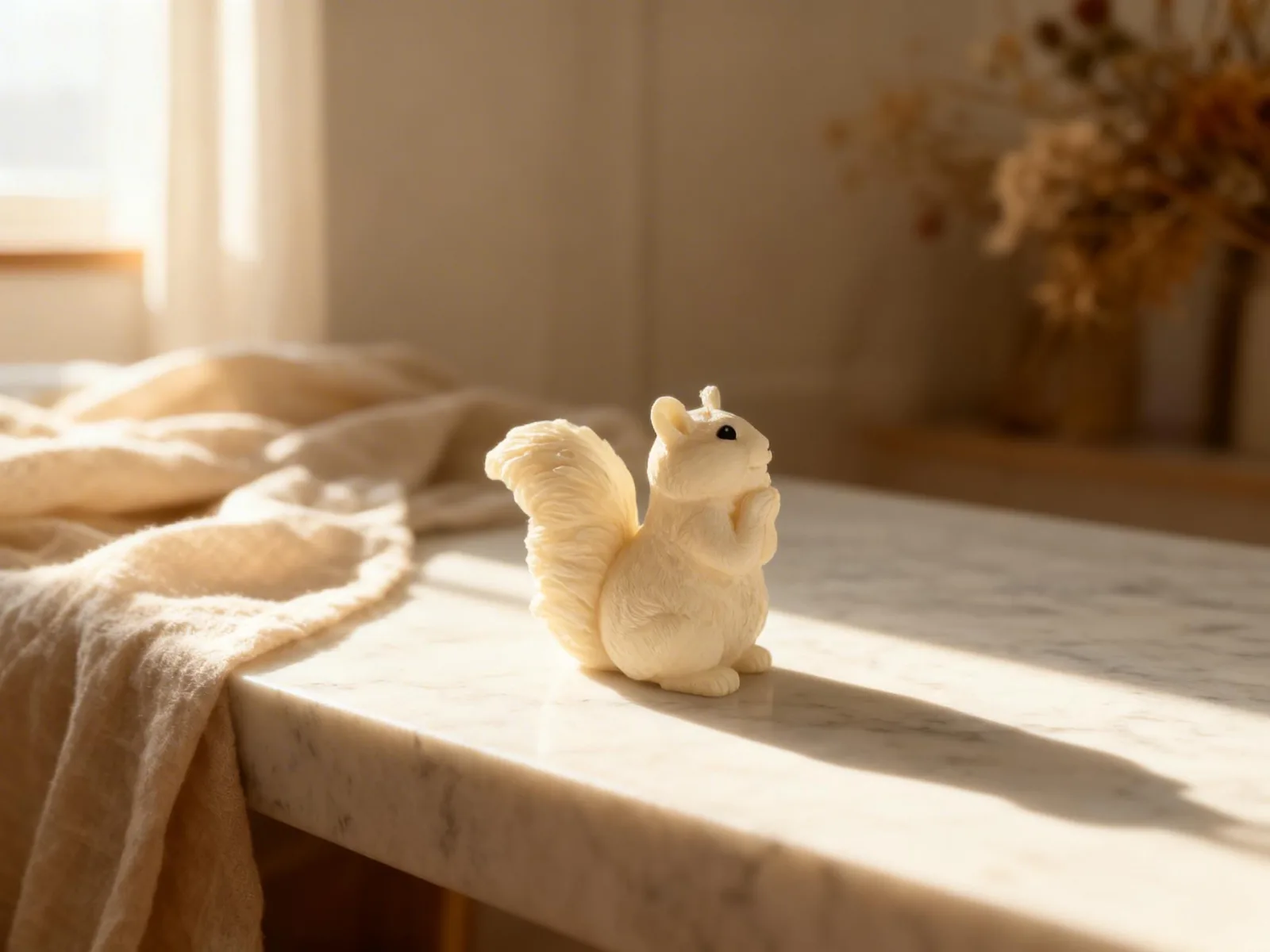 Eichhörnchen-Kerze aus Rapswachs – handgemachte Deko & Geschenkidee – Bild 7