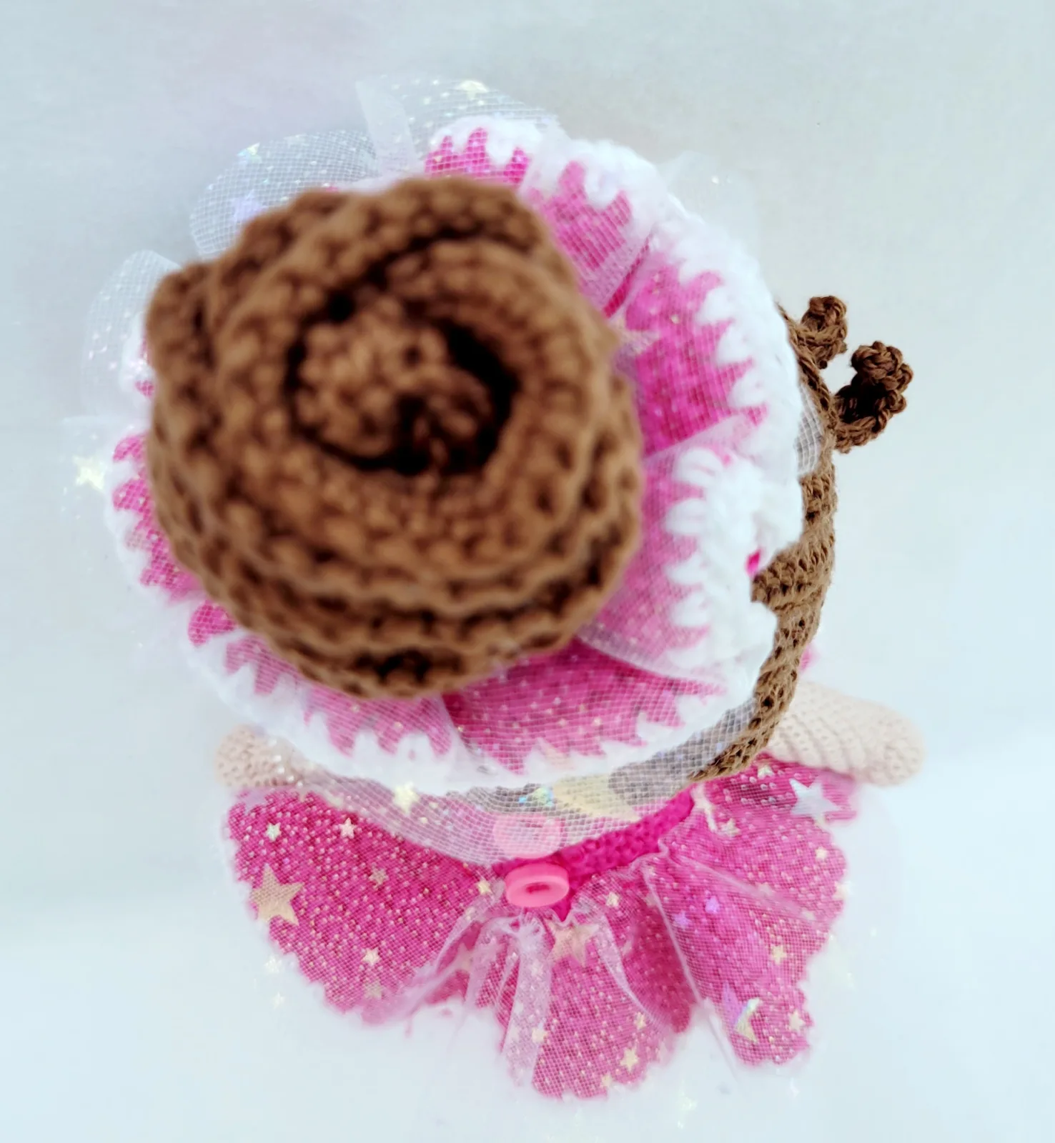 Skaila - Gehäkelte Amigurumi Ballerina Puppe pink 29 cm Handmade handgemacht Geschenk Idee Mädchen Deko Zimmer Kinder – Bild 9
