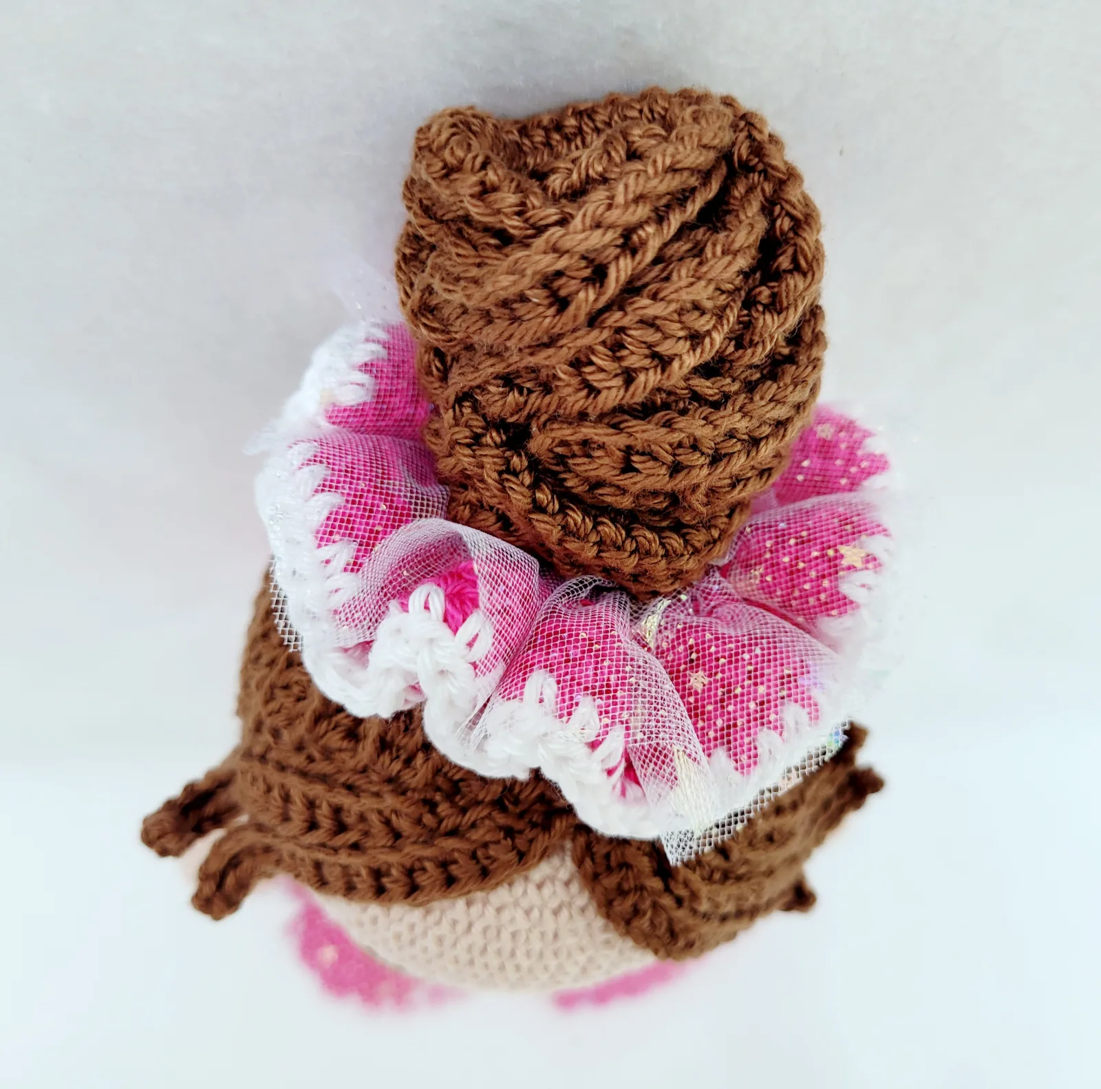 Skaila - Gehäkelte Amigurumi Ballerina Puppe pink 29 cm Handmade handgemacht Geschenk Idee Mädchen Deko Zimmer Kinder – Bild 6