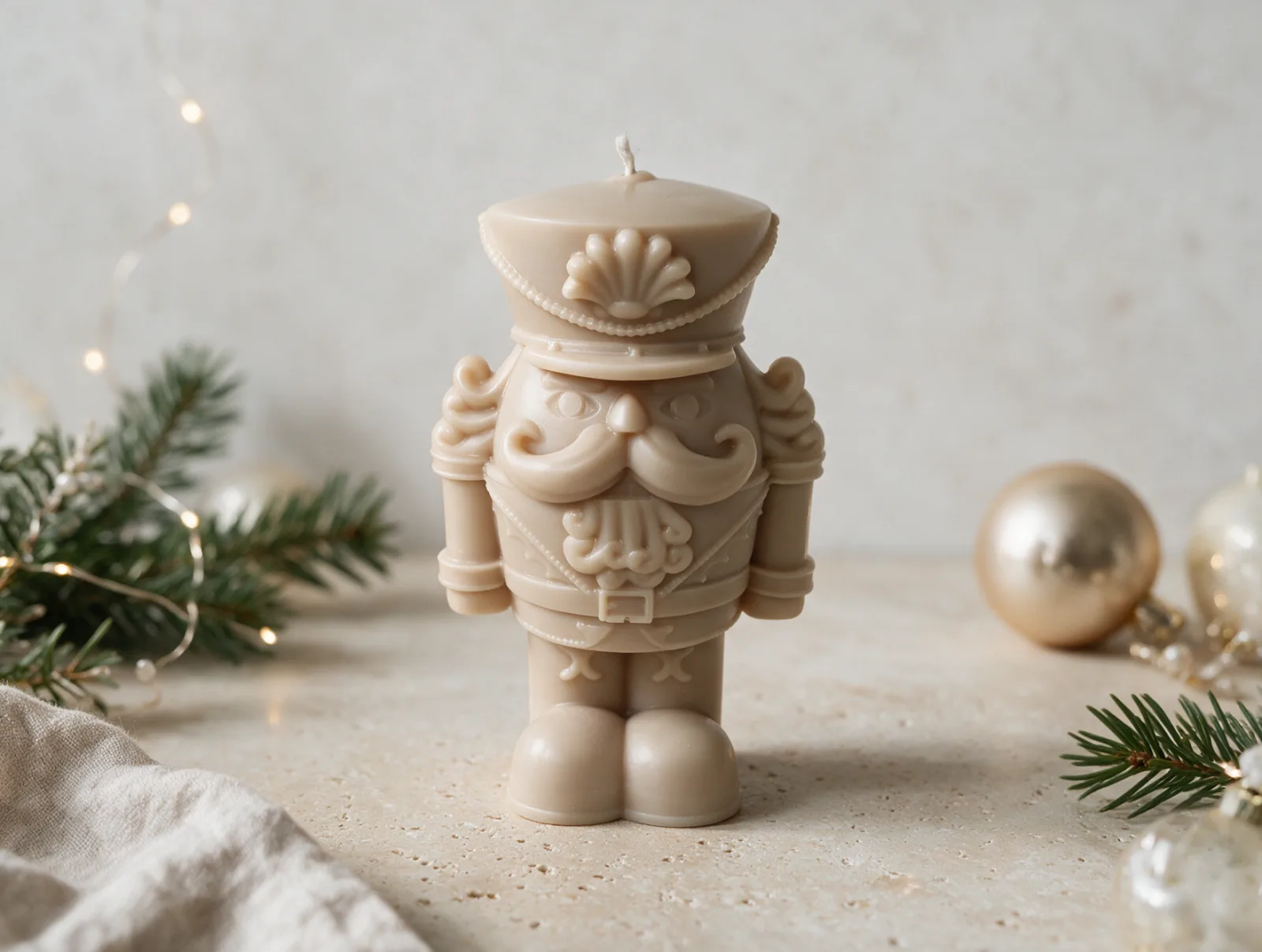 Nussknacker Kerze Nuna aus Rapswachs – handgemachte Weihnachtskerze als Deko – Bild 10