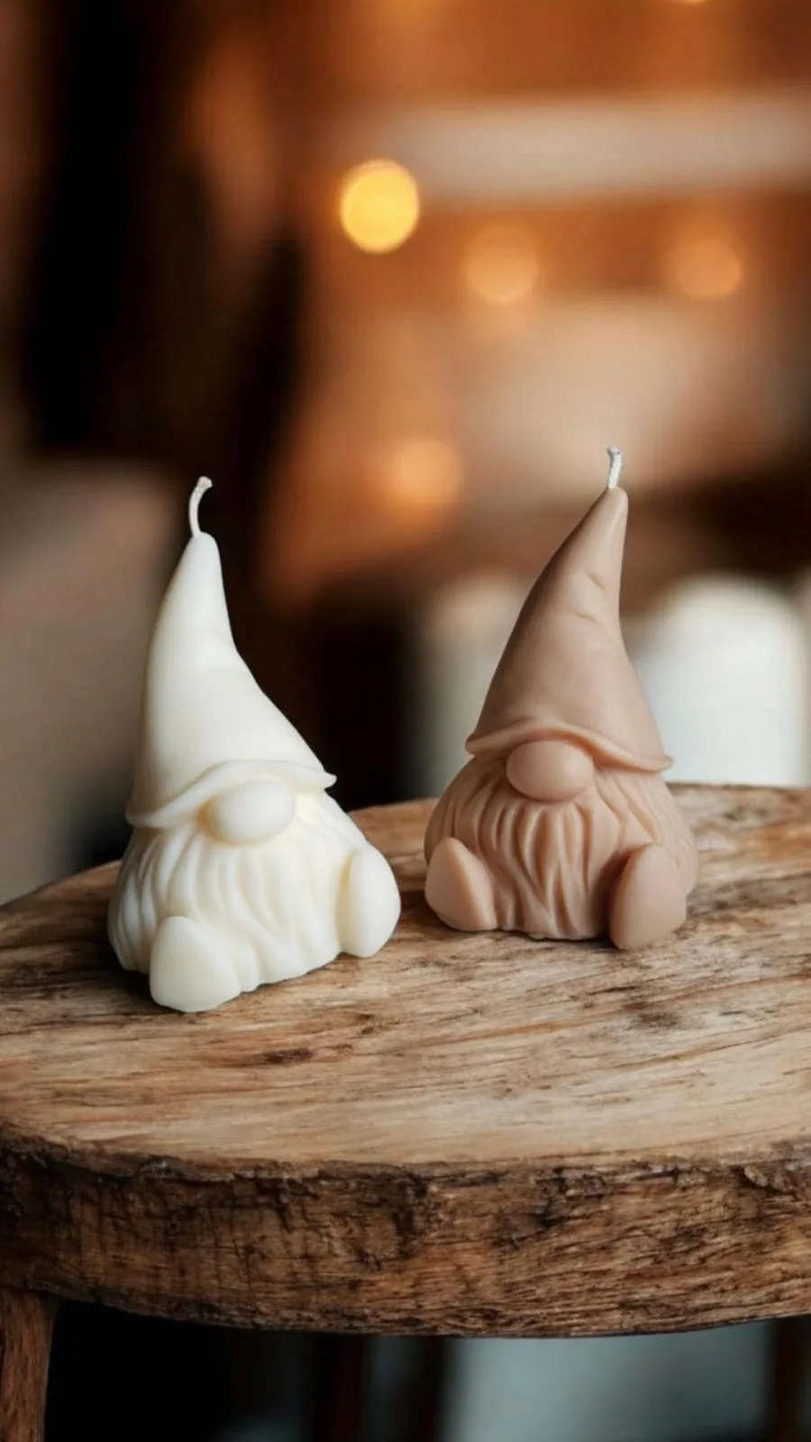 Wichtel Kerze aus Rapswachs – Weihnachtskerze als Weihnachtsdeko & Geschenkidee – Bild 4