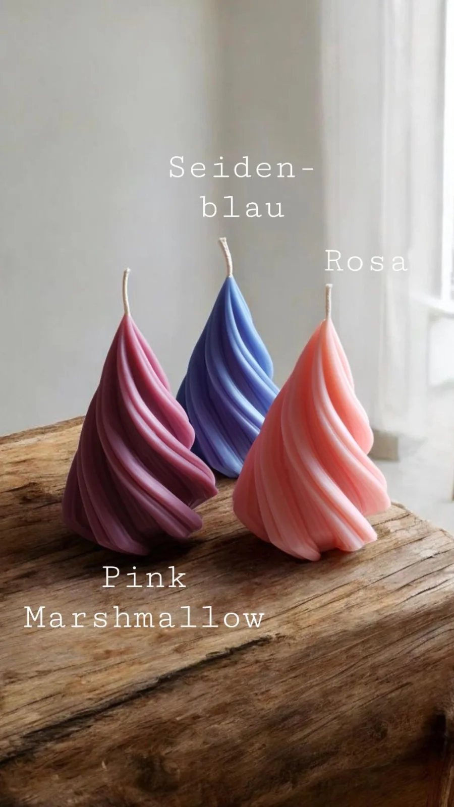Baumkerze aus Rapswachs – Weihnachtsbaumkerze, Winterdeko & Geschenkidee – Bild 4
