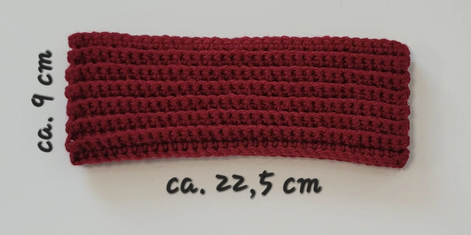 4-teiliges Winter Set für Damen aus Mischwolle Dunkelrot Mütze Halswärmer Stirnband Handstulpen Handgehäkelt – Bild 21