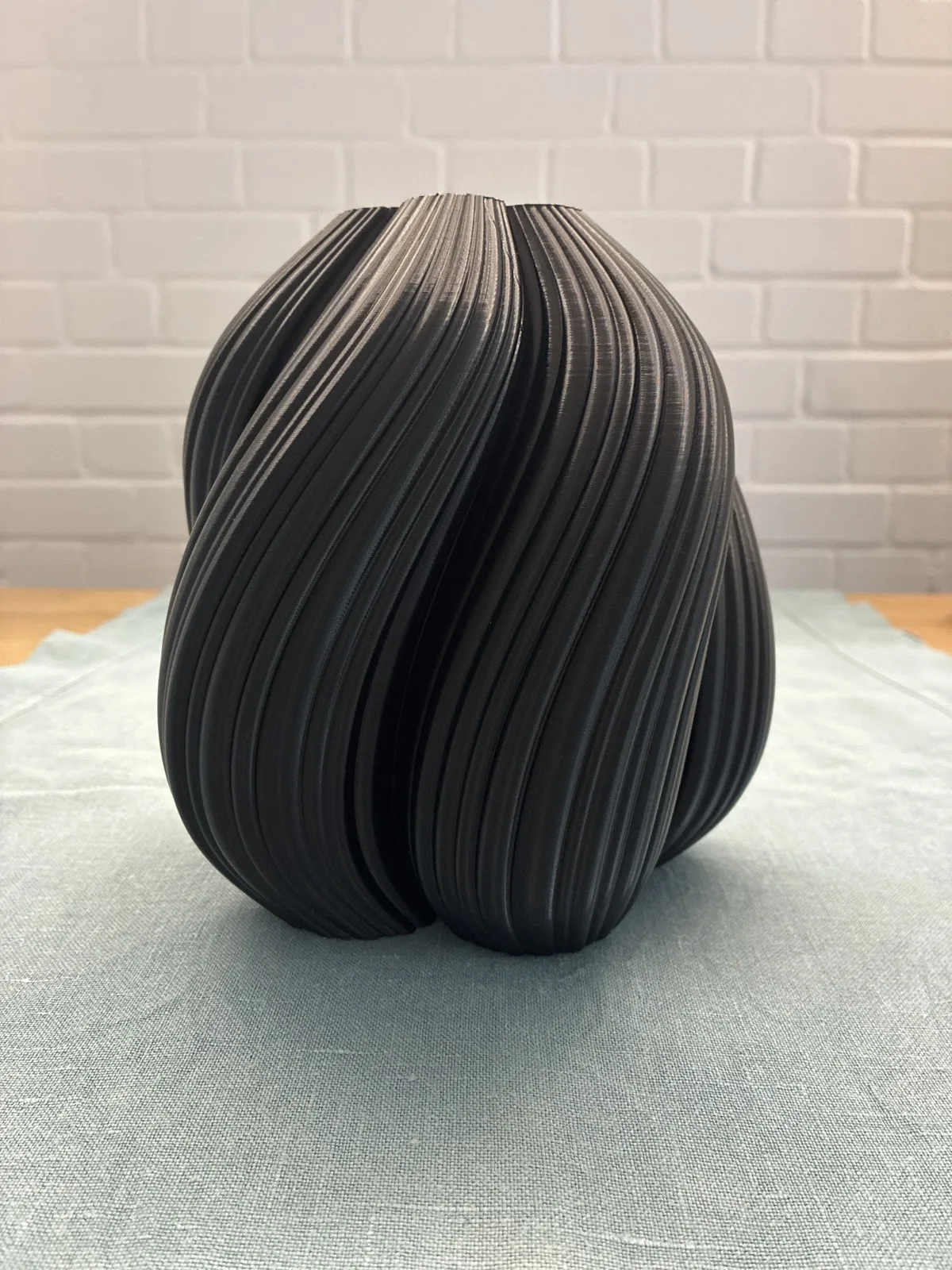 3D-gedruckter Lampenschirm – Schwarz – modernes Design