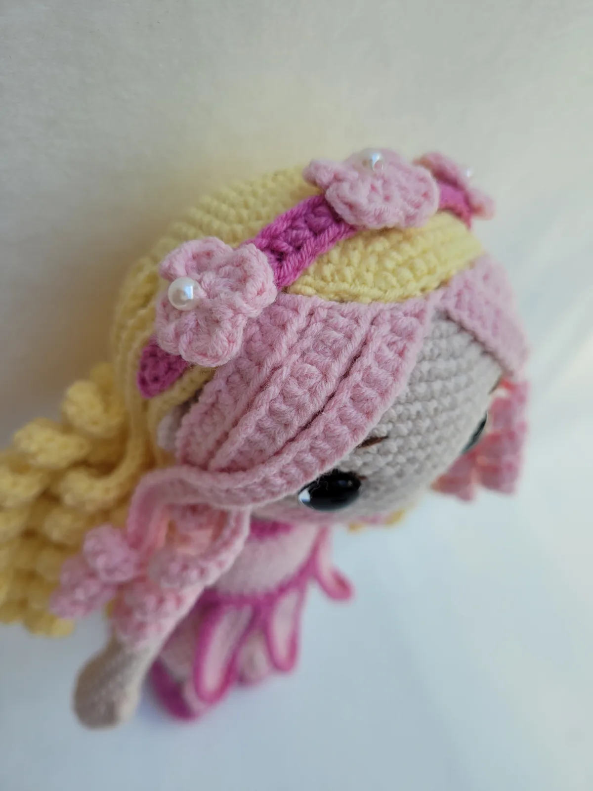 Pixi – Gehäkelte Amigurumi Fee mit Flügeln 25 cm Handmade handgemachte Unikat Geschenk Mädchen Deko Kinderzimmer Gift – Bild 10