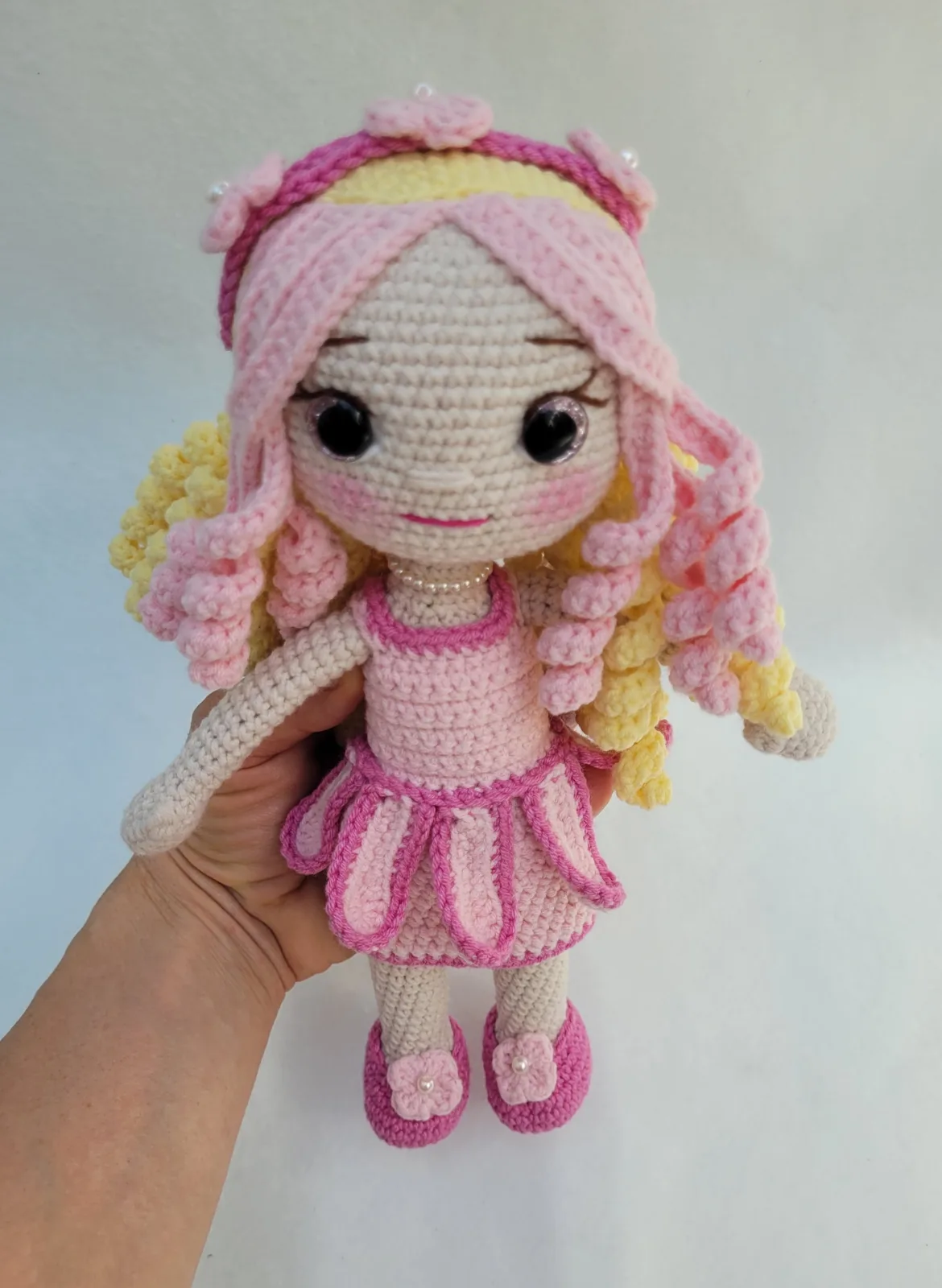 Pixi – Gehäkelte Amigurumi Fee mit Flügeln 25 cm Handmade handgemachte Unikat Geschenk Mädchen Deko Kinderzimmer Gift – Bild 12