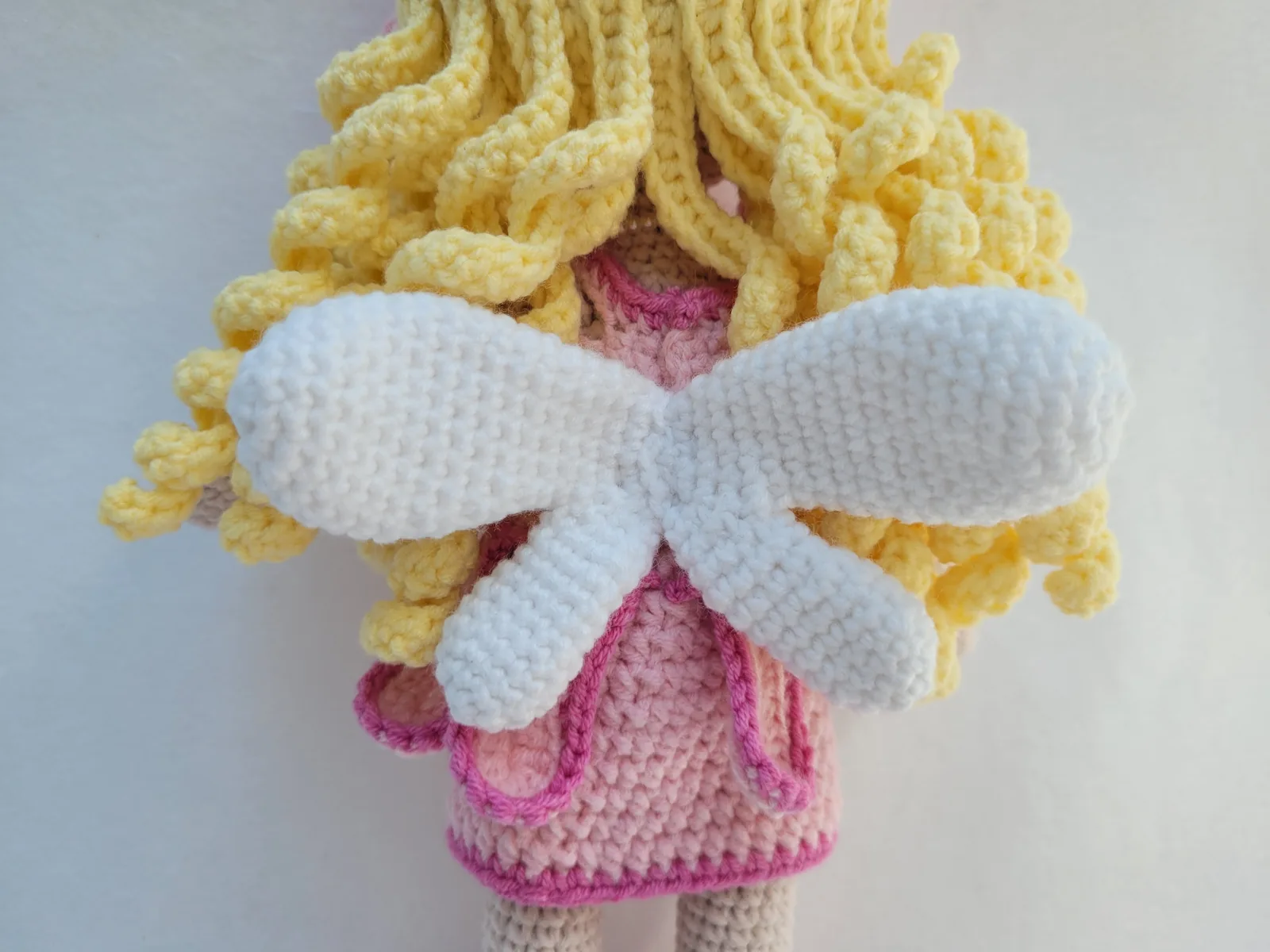 Pixi – Gehäkelte Amigurumi Fee mit Flügeln 25 cm Handmade handgemachte Unikat Geschenk Mädchen Deko Kinderzimmer Gift – Bild 8