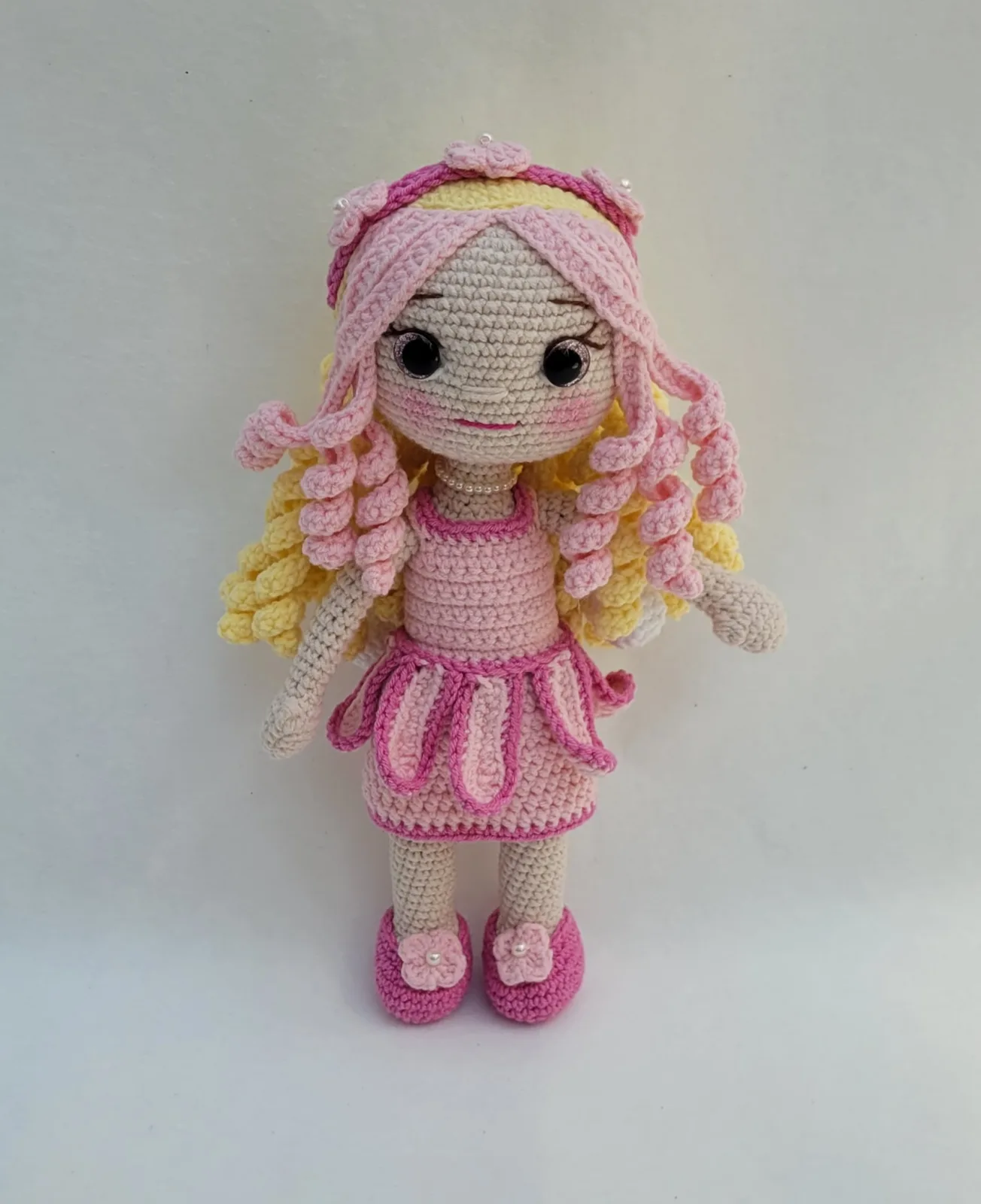 Pixi – Gehäkelte Amigurumi Fee mit Flügeln 25 cm Handmade handgemachte Unikat Geschenk Mädchen Deko Kinderzimmer Gift