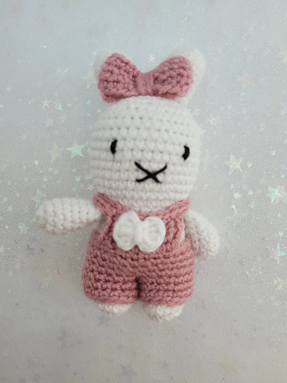 Baby Geschenkset gehäkelt | Hase, Engelsherz, Babysocken & Stirnband | Altrosa & Weiß | ab Geburt | 6–9 Monate – Bild 11