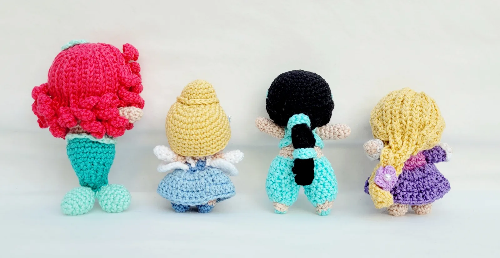 Gehäkelte Amigurumi Mini-Prinzessin | Handgemachte Märchenfigur | 9–12 cm | Geschenk & Deko Kinderzimmer für Mädchen – Bild 2