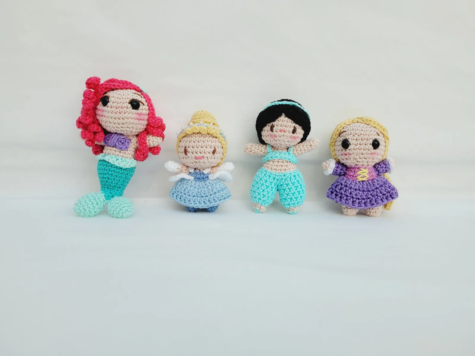 Gehäkelte Amigurumi Mini-Prinzessin | Handgemachte Märchenfigur | 9–12 cm | Geschenk & Deko Kinderzimmer für Mädchen