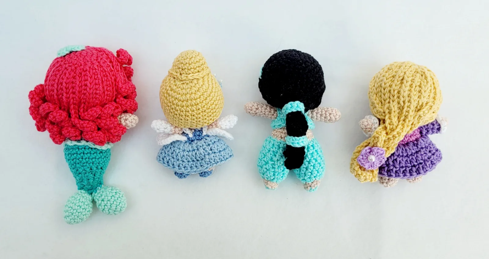 Gehäkelte Amigurumi Mini-Prinzessin | Handgemachte Märchenfigur | 9–12 cm | Geschenk & Deko Kinderzimmer für Mädchen – Bild 4