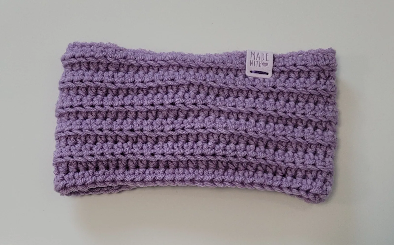 Handgehäkeltes Stirnband für Damen und größere Mädchen Lila Winter Stirnband Mischwolle 51–56 cm – Bild 5
