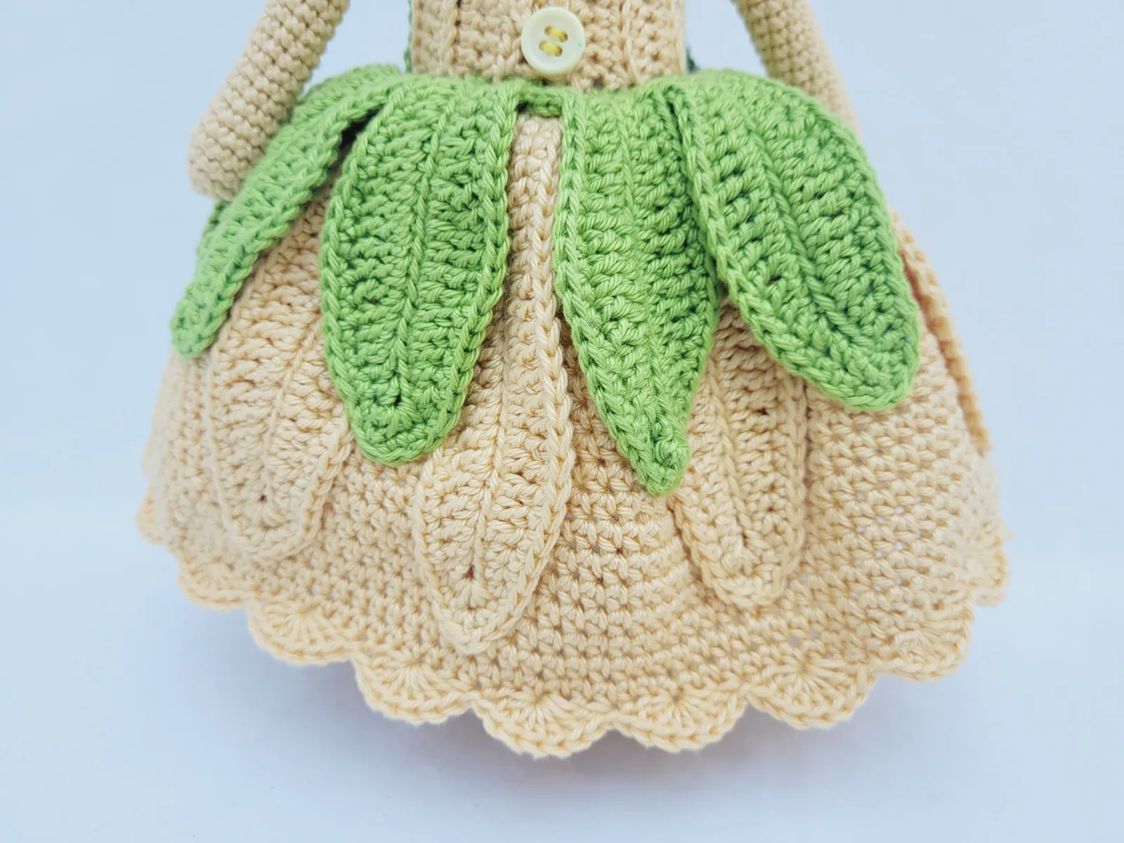 Gehäkelte Prinzessin Puppe Amigurumi – handgefertigte Märchenpuppe 31-32 cm grüne Prinzessin Geschenkidee für Mädchen – Bild 8