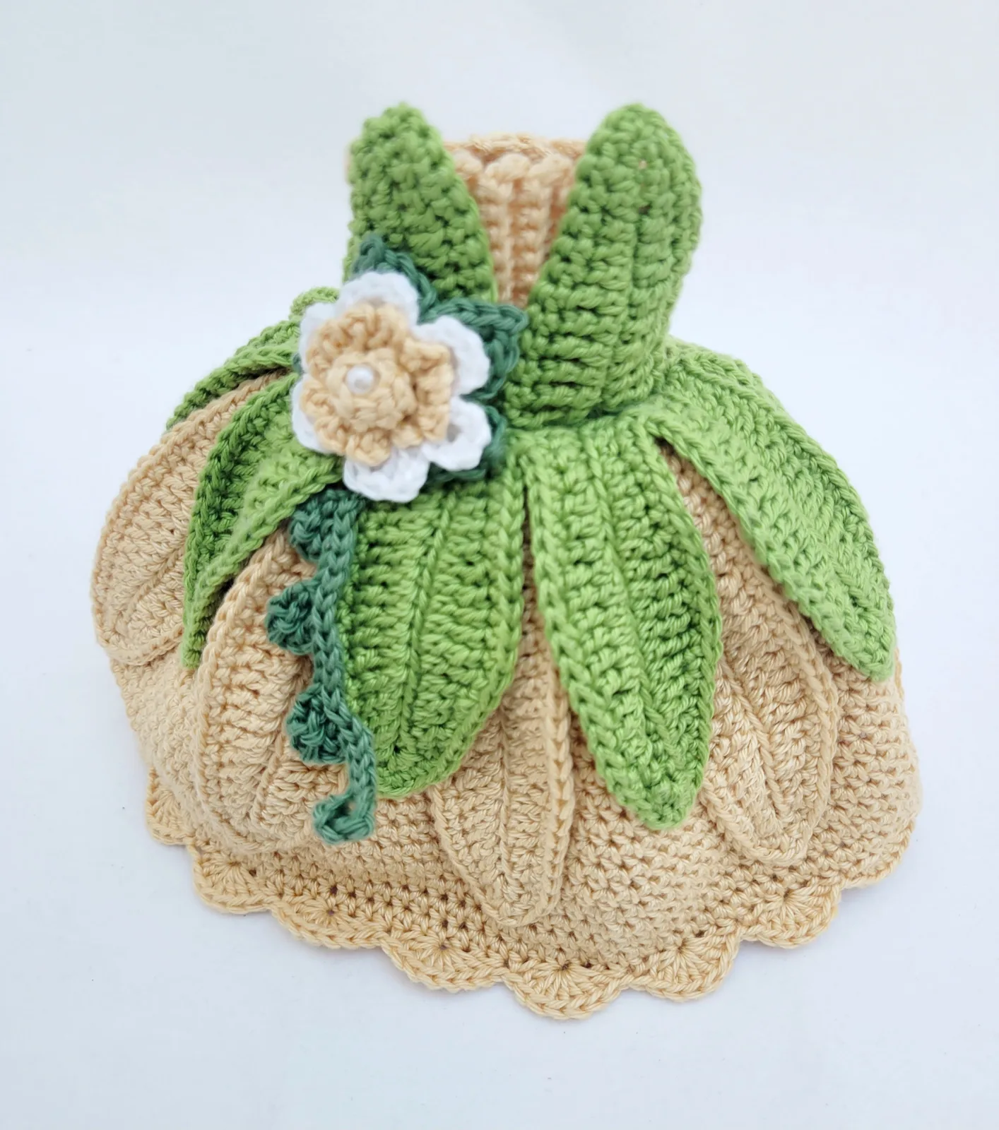 Gehäkelte Prinzessin Puppe Amigurumi – handgefertigte Märchenpuppe 31-32 cm grüne Prinzessin Geschenkidee für Mädchen – Bild 15