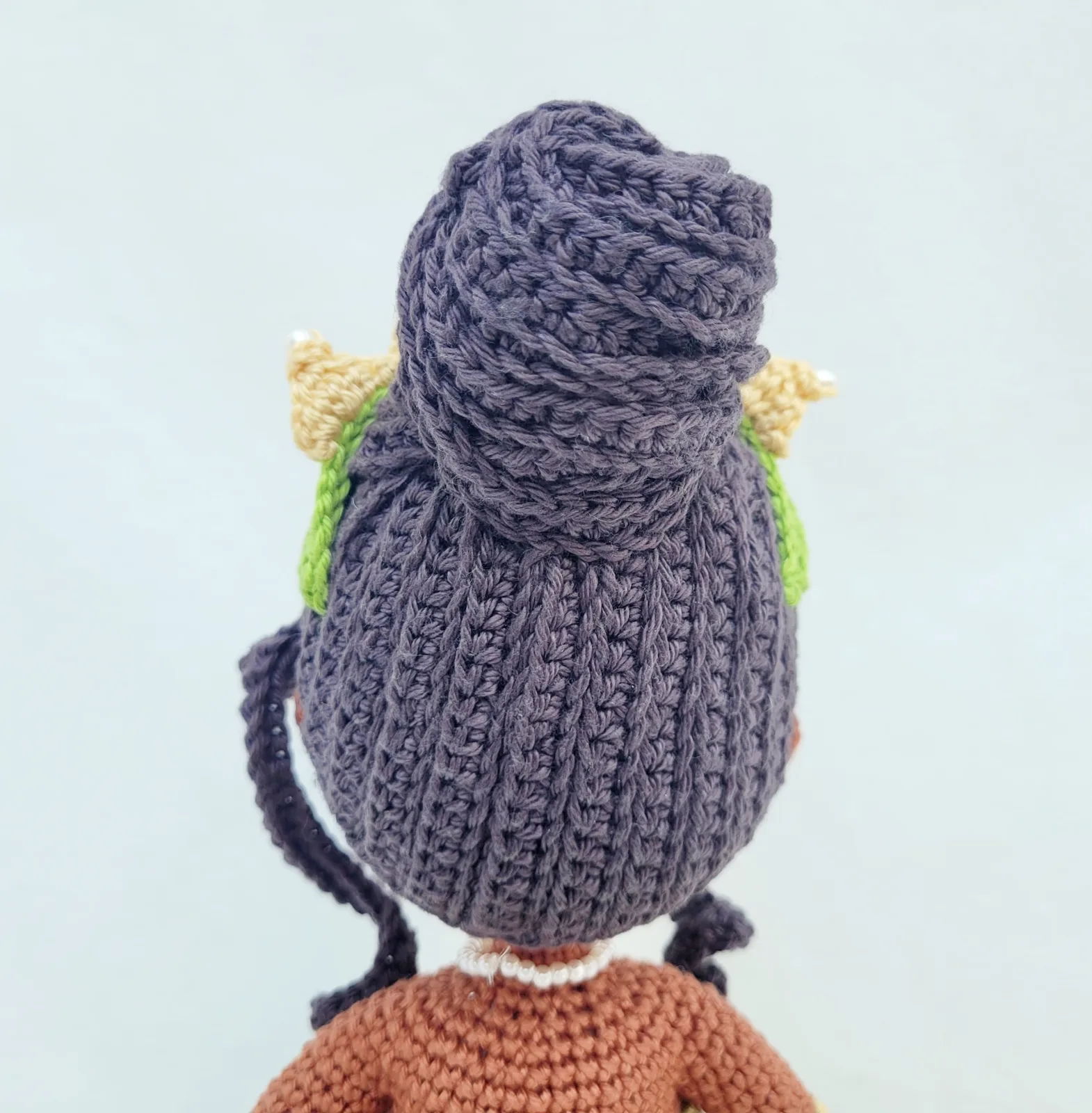 Gehäkelte Prinzessin Puppe Amigurumi – handgefertigte Märchenpuppe 31-32 cm grüne Prinzessin Geschenkidee für Mädchen – Bild 6