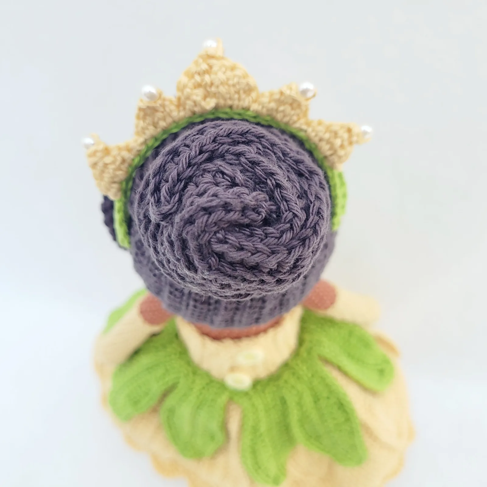 Gehäkelte Prinzessin Puppe Amigurumi – handgefertigte Märchenpuppe 31-32 cm grüne Prinzessin Geschenkidee für Mädchen – Bild 9