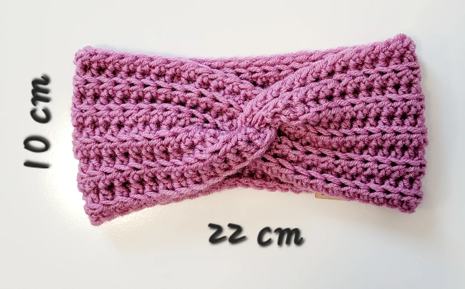 4-teiliges Winter Set für Damen aus Mischwolle Fliederfarbe Mütze Halswärmer Stirnband Handstulpen Handgehäkelt – Bild 11