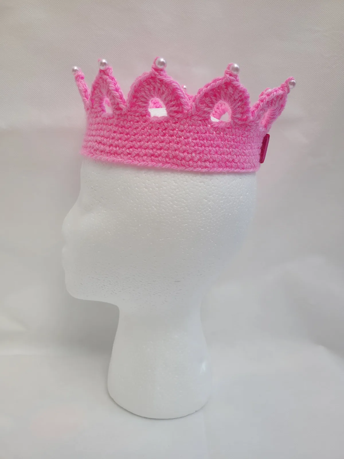 Krone mit Wunschzahl | Häkelkrone Rosa für Mädchen | Prinzessin Geburtstag Party Fotoshooting | 2–8 Jahre – Bild 7