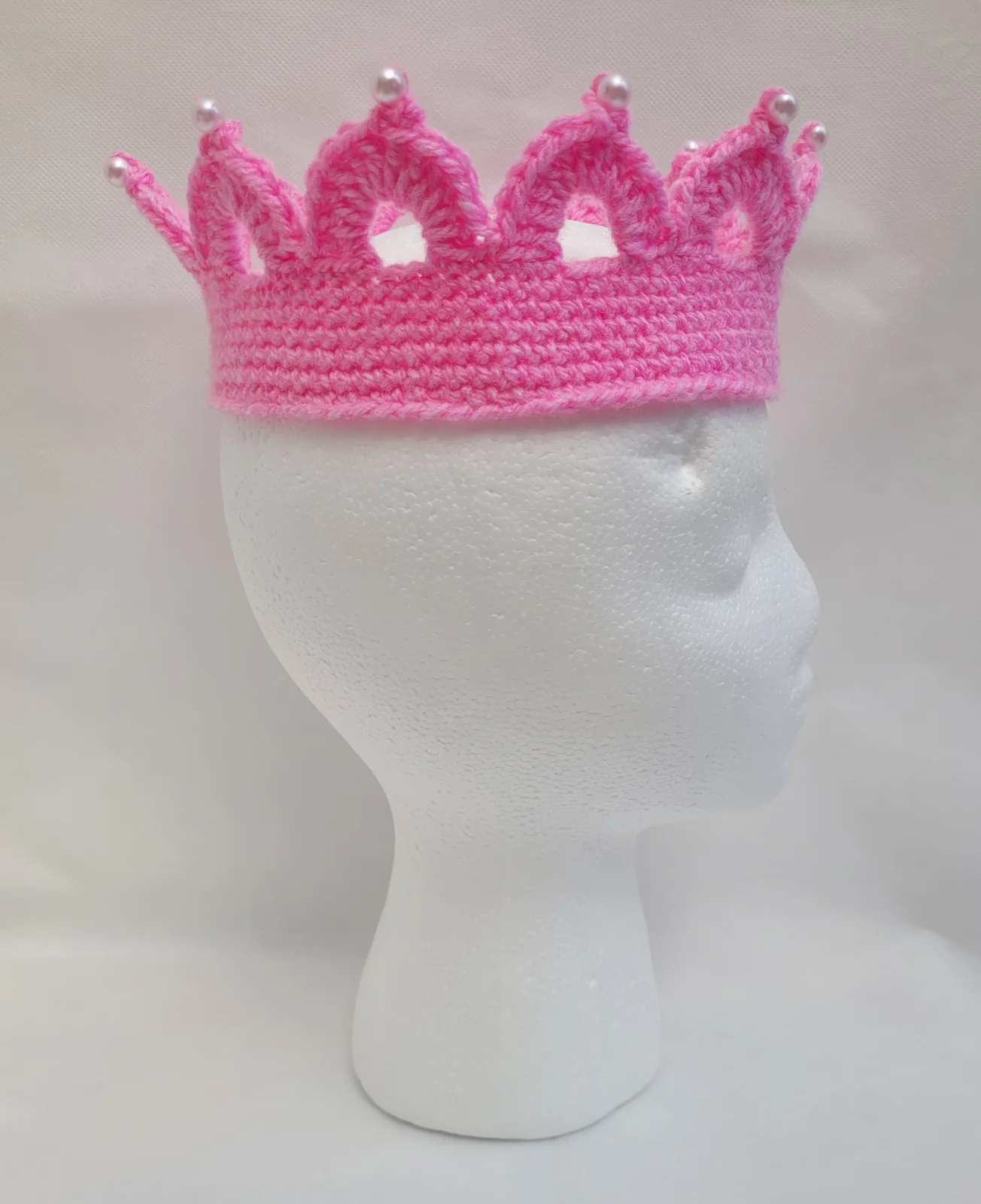 Krone mit Wunschzahl | Häkelkrone Rosa für Mädchen | Prinzessin Geburtstag Party Fotoshooting | 2–8 Jahre – Bild 8