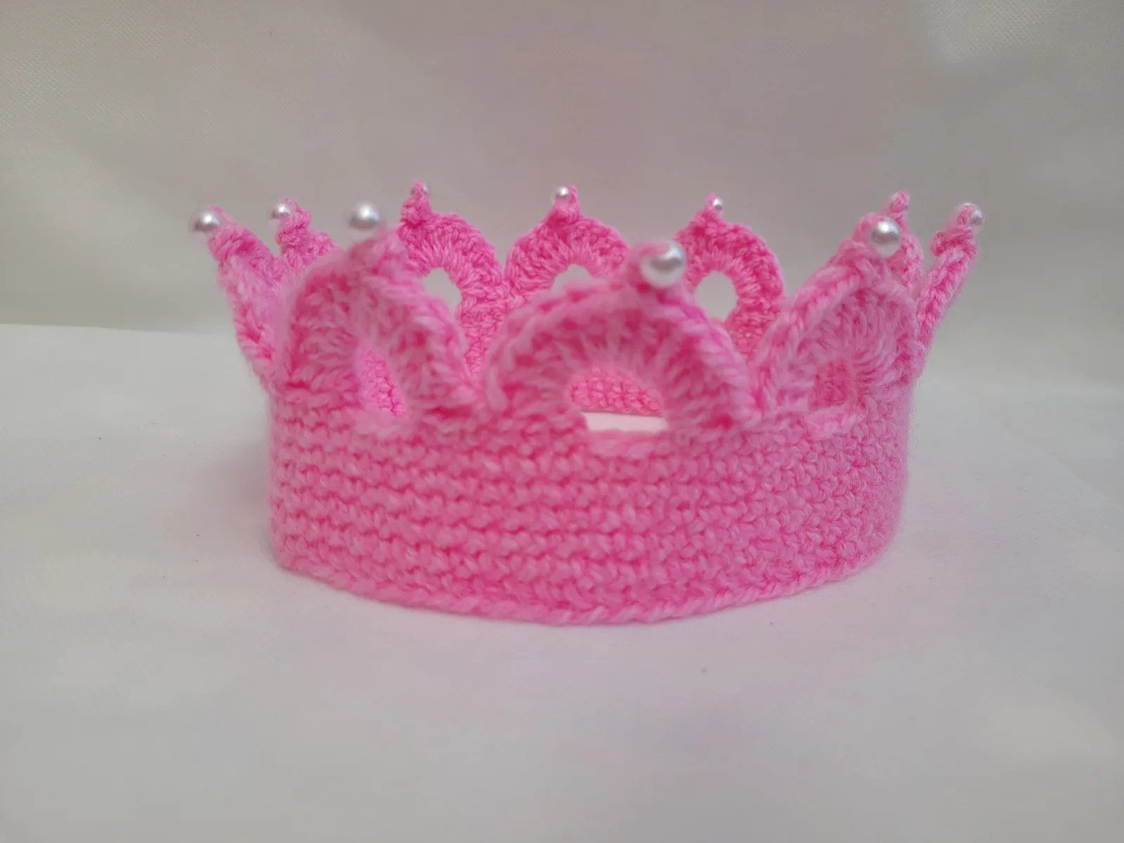 Krone mit Wunschzahl | Häkelkrone Rosa für Mädchen | Prinzessin Geburtstag Party Fotoshooting | 2–8 Jahre – Bild 13