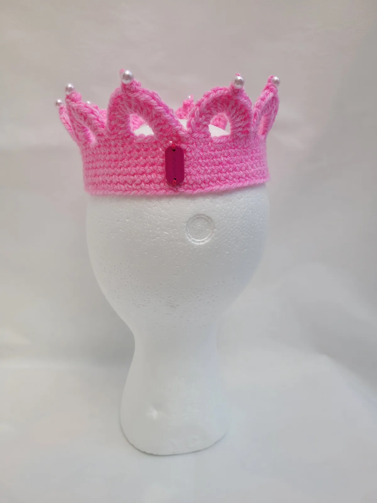 Krone mit Wunschzahl | Häkelkrone Rosa für Mädchen | Prinzessin Geburtstag Party Fotoshooting | 2–8 Jahre – Bild 9