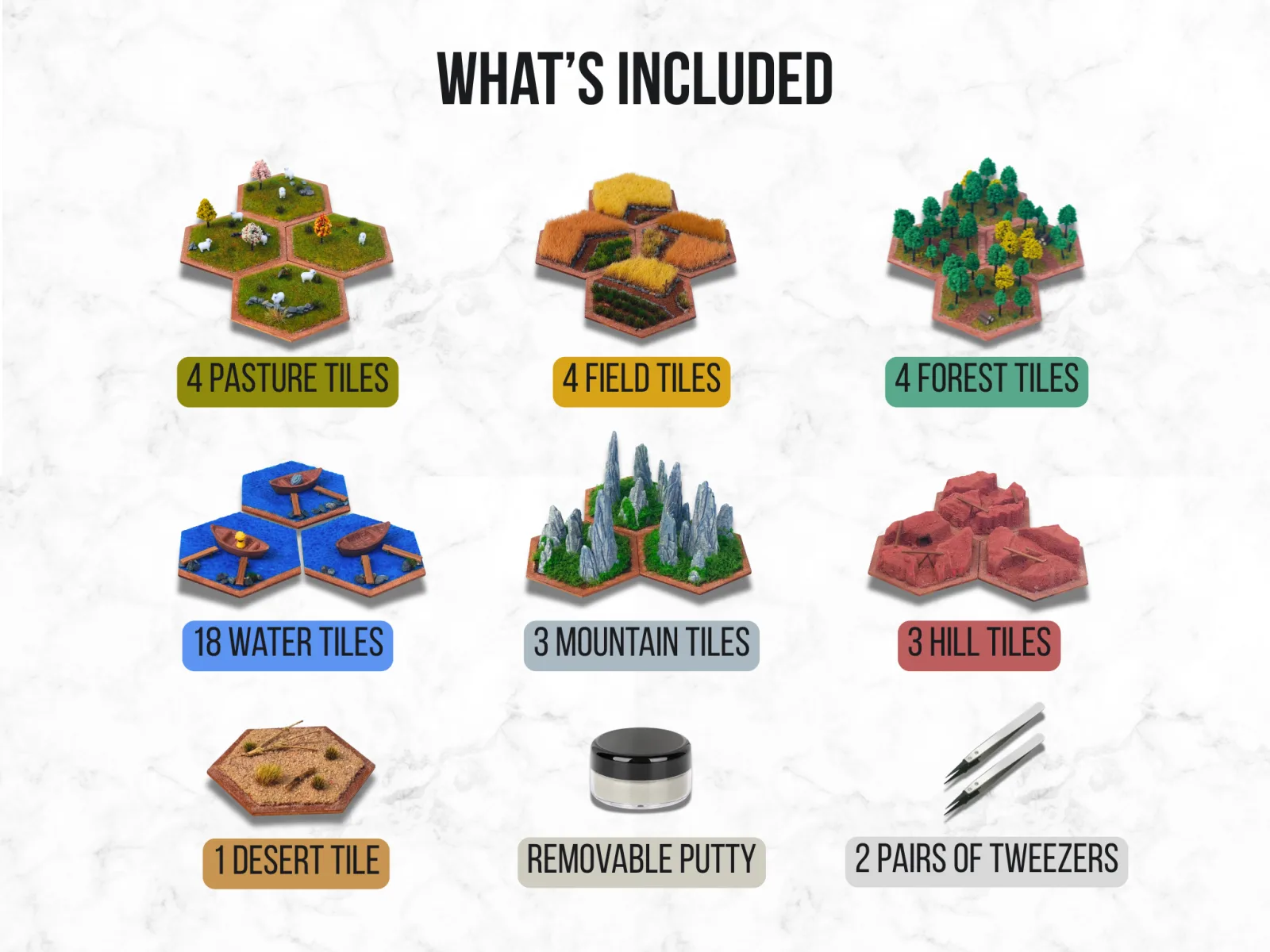 CATAN kompatibles 3D Spielbrett – ultra realistische, handgemachte Modellbau-Landschaft – Bild 15