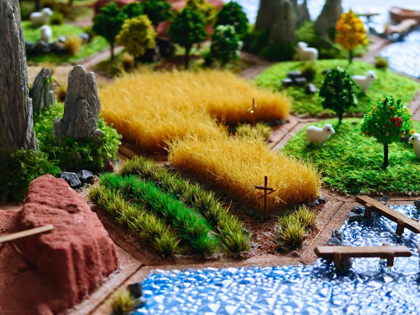 CATAN kompatibles 3D Spielbrett – ultra realistische, handgemachte Modellbau-Landschaft – Bild 5