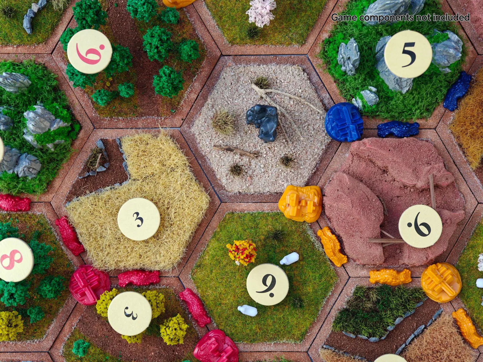 CATAN kompatibles 3D Spielbrett – ultra realistische, handgemachte Modellbau-Landschaft – Bild 7