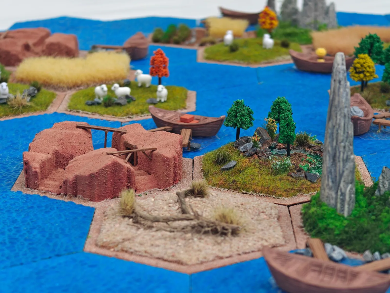 CATAN kompatible 3D Seefahrer-Erweiterung – ultra realistische, handgemachte Modellbau-Landschaft – Bild 6