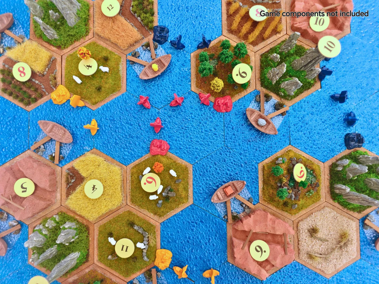 CATAN kompatible 3D Seefahrer-Erweiterung – ultra realistische, handgemachte Modellbau-Landschaft – Bild 9