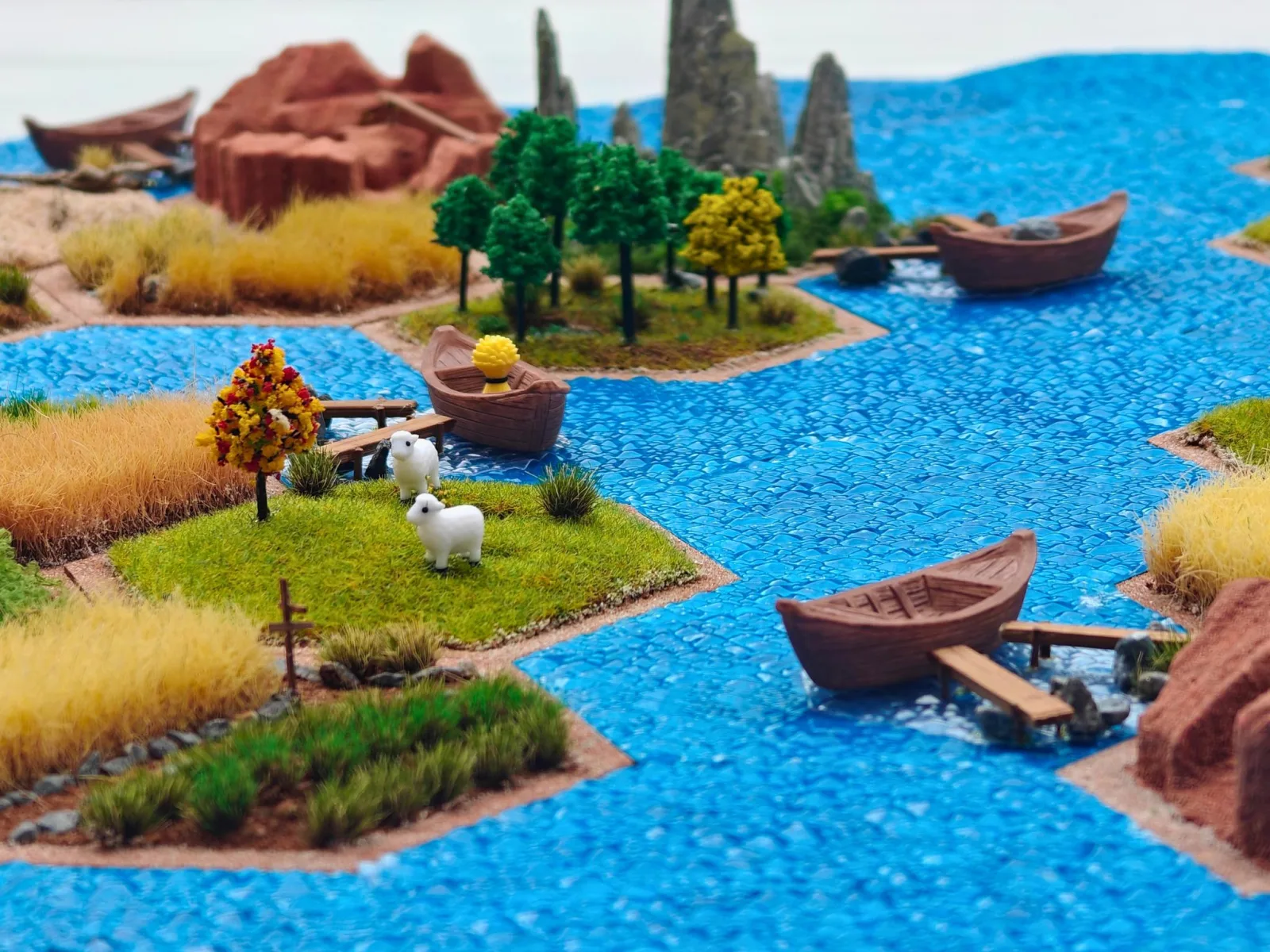 CATAN kompatible 3D Seefahrer-Erweiterung – ultra realistische, handgemachte Modellbau-Landschaft – Bild 7