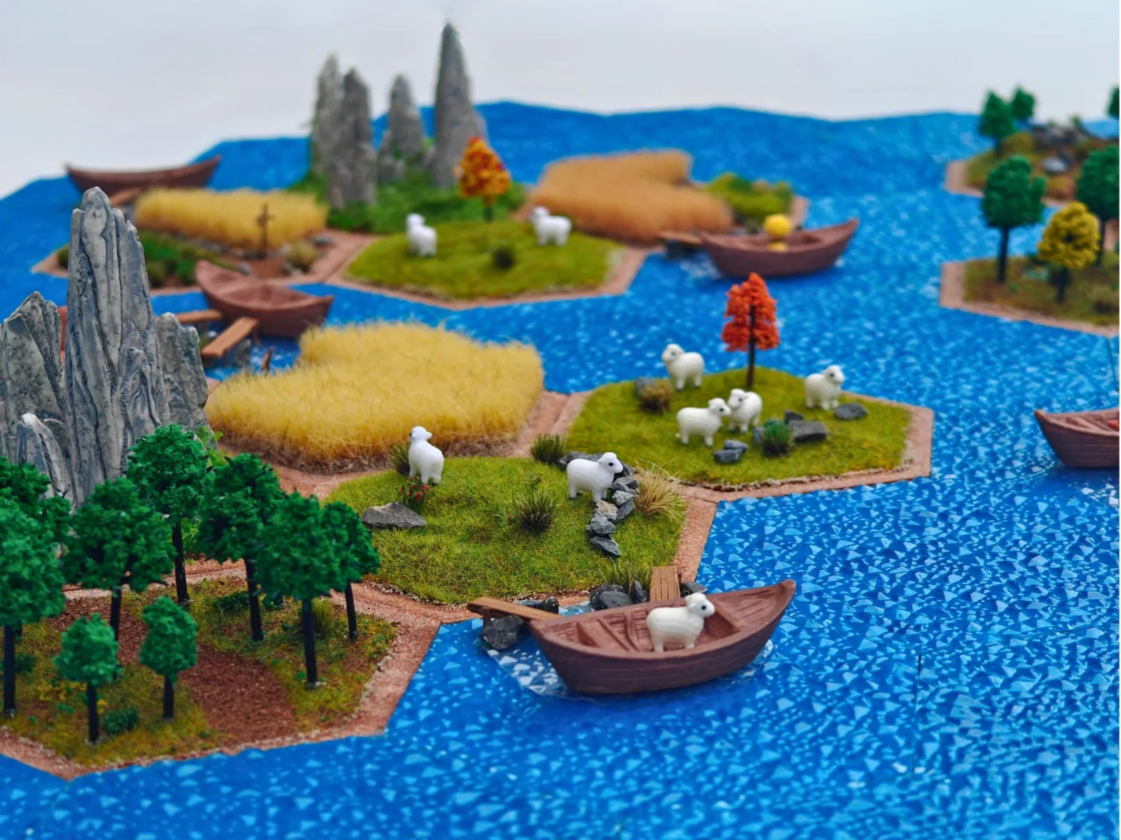 CATAN kompatible 3D Seefahrer-Erweiterung – ultra realistische, handgemachte Modellbau-Landschaft – Bild 4