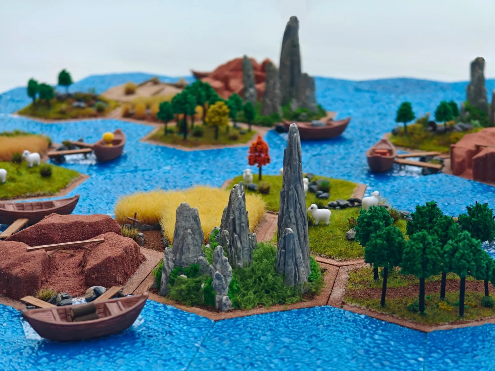 CATAN kompatible 3D Seefahrer-Erweiterung – ultra realistische, handgemachte Modellbau-Landschaft – Bild 5