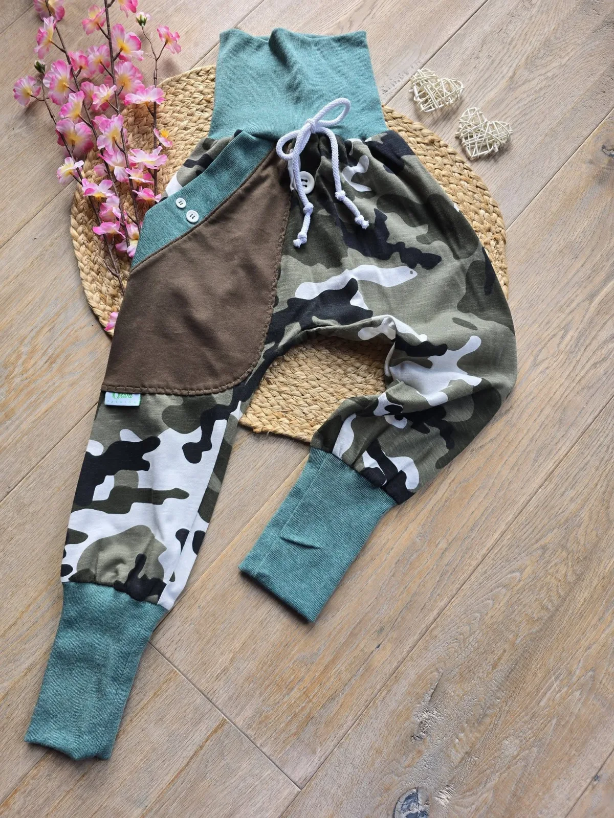 Leichte Pumphose Camouflage Unikat Gr.110/116 Baumwolle