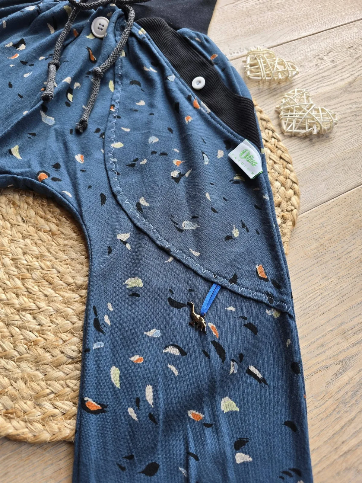 Dünner Jersey, Pants Organic Pumphose Gr.110/116 Unisex Blau – Bild 3