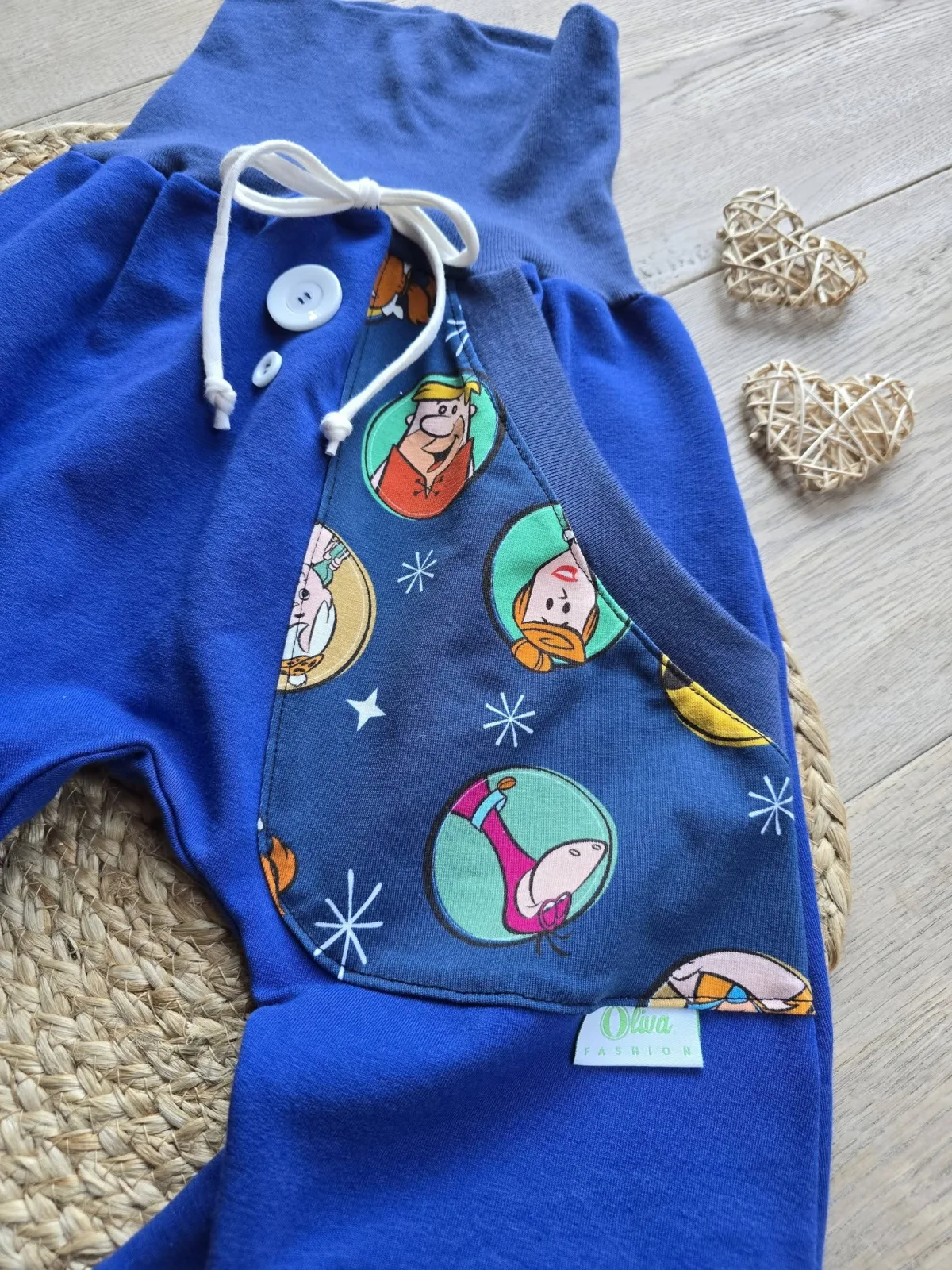 Kinder Pumphose 110/116 Sweat Flinstones Mitwachshose Organic – Bild 3